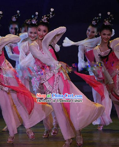 Chinese Classical Dance Costumes Ancient Mandarin Tao Yao Costumes for Lady in Pink