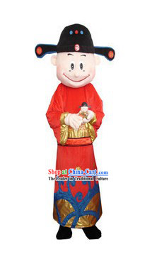 Chinese Cai Shen Mascot Costumes Complete Set