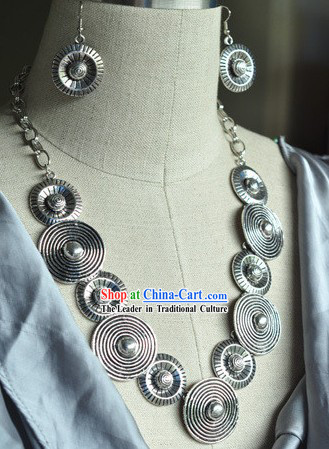 Indian Silver Necklace Set