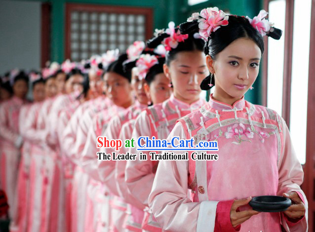 TV Drama Palace Qing Dynasty Ji Qingchuan Costumes and Wig Set
