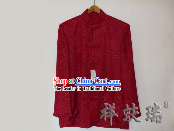 Traditional Rui Fu Xiang Silk Tang Wedding Suit for Men