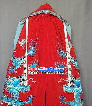 Ancient Chinese Embroidered Dragon Cape for Men