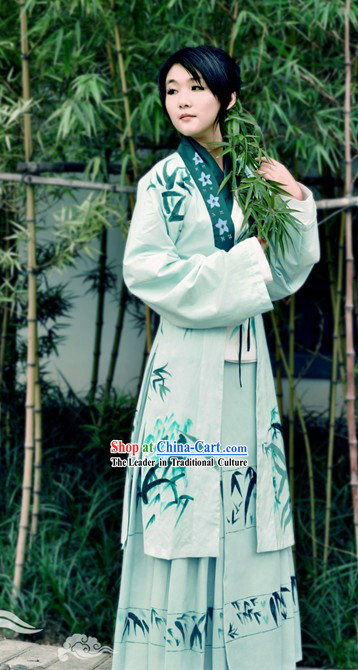 Hand Painted Ming Dynasty Hanfu Clothing for Women