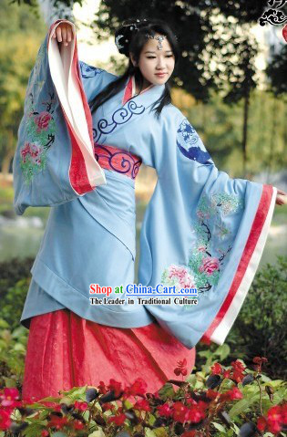 Ancient Chinese Female Hanfu Clothing Complete Set