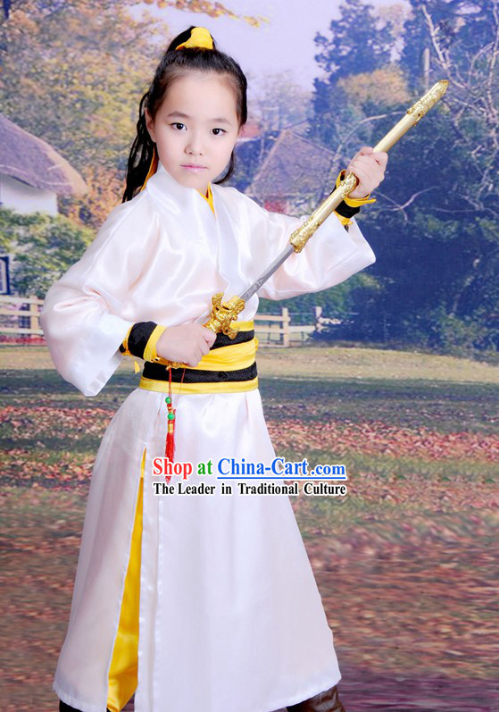 Chinese Kung Fu Hanfu Clothing Complete Set for Children