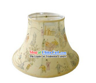 Chinese Classical Hand Painted Silk Lampshade