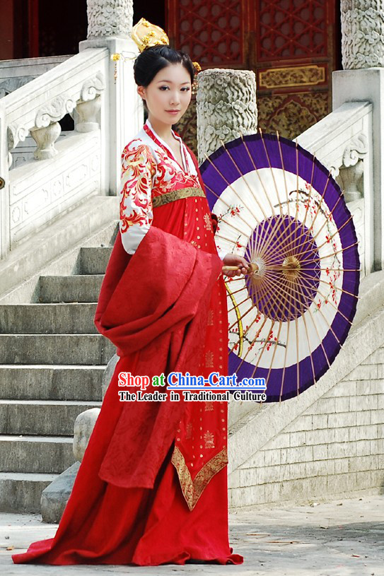 Chinese Tang Dynasty Princess Beauty Clothing Complete Set