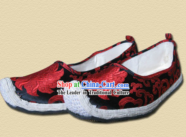 Ancient Chinese Bow Shape Shoes for Men