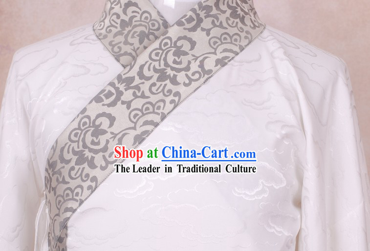 Ancient Chinese White Cloud Han Fu Dress for Men