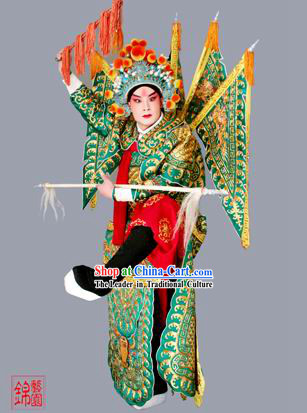 Chinese Opera Armor Costume and Hat