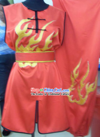 Chinese Red Silk Nanquan Competition Uniform