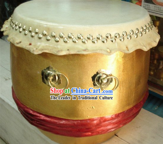 Traditional Golden Lion Dance Drum