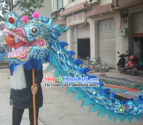 Blue Beijing Olympic Games Dragon Dance Costume Complete Set
