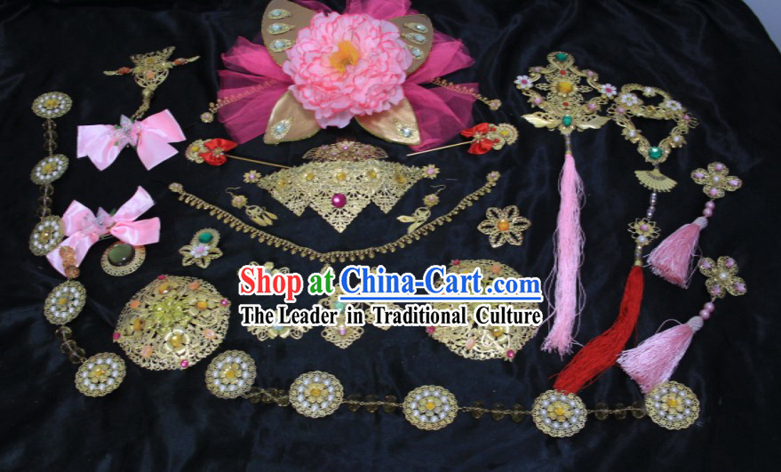 Ancient Chinese Princess Hair Accessories and Earrings Set