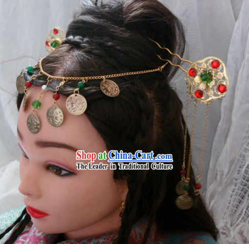 Handmade Ancient Chinese Style Princess Hair Accessories Three Pieces Set