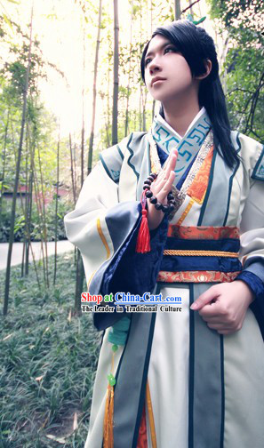 Ancient Chinese Fang Lansheng Costume Complete Set for Men