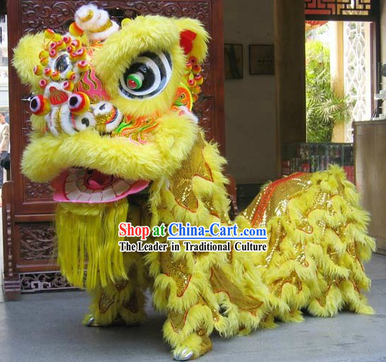Competition and Celebration Chinese FUT SAN Lion Dance Costumes Complete Set