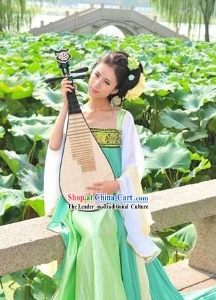Green Tang Dynasty Lady Clothes for Women