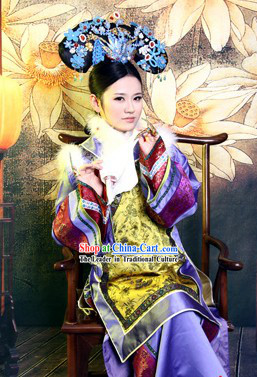 Qing Dynasty Empress Clothes Complete Set for Women