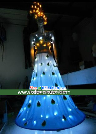 Electric LED Lights Dance Costumes Complete Set