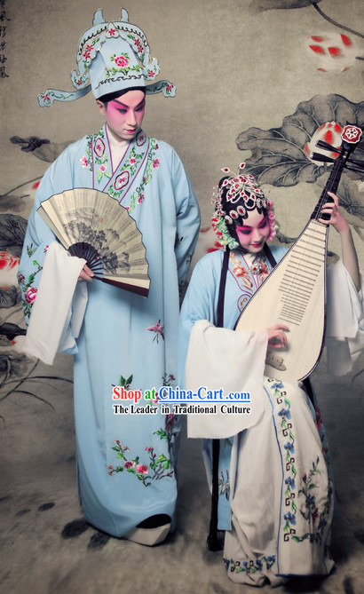 China Opera Dan and Sheng Costumes Two Complete Sets