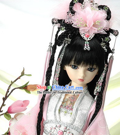 Ancient Chinese Romantic Princess Long Wig and Hair Accessories