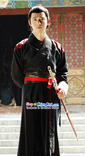 Ancient Chinese Knight Swordsman Clothing Complete Set for Men