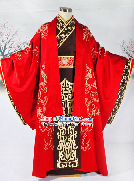 Chinese Classic Auspicious Bridegroom Han Fu Wedding Dress Complete Set