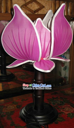Ancient Chinese Palace Style Lotus Shape Desk Lamp
