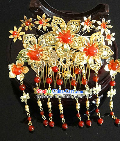 Traditional Chinese Handmade Flower Wedding Hairpin