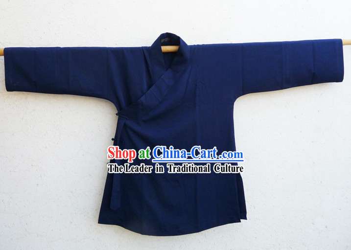 Chinese Classic Deep Blue Taoist Clothes for Men