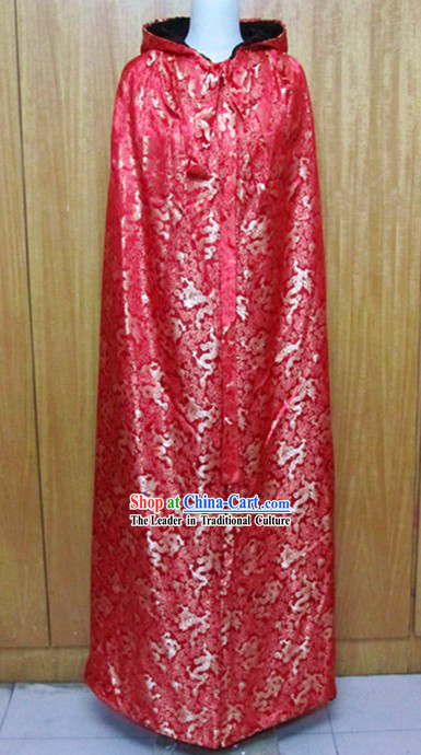 Ancient Chinese Red Dragon Cape