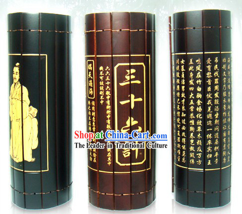 Traditional Chinese Inscribed Bamboo Scroll