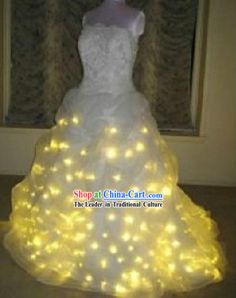 EL Wire Luminous Wedding Dress Complete Set