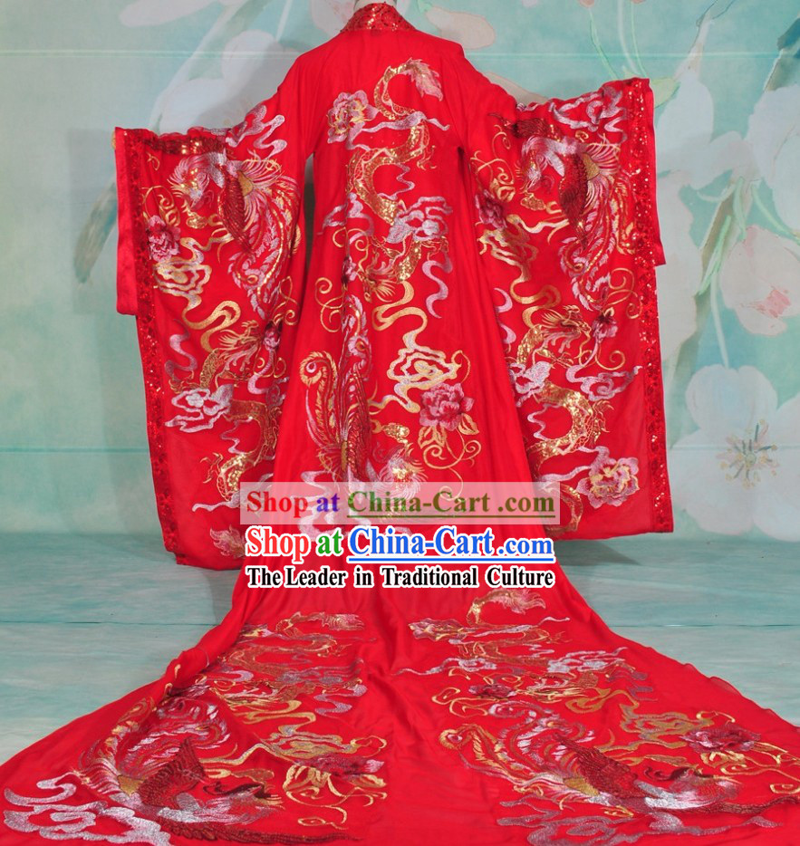 Ancient Chinese Embroidered Dragon Bridegroom Wedding Dress Complete Set