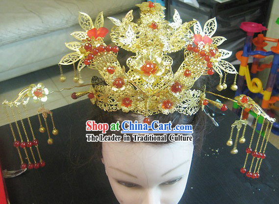 Ancient Chinese Wedding Phoenix Hair Accessories and Hairpins
