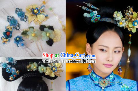 Qing Dynasty Princess Handmade Hair Accessories and Hairpins
