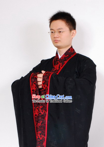 Han Dynasty Black Ceremonial Clothes for Men