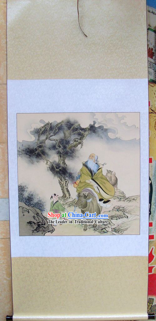 Chinese Classic Painting of Lao Tzu Smiling by Ding Hongyu