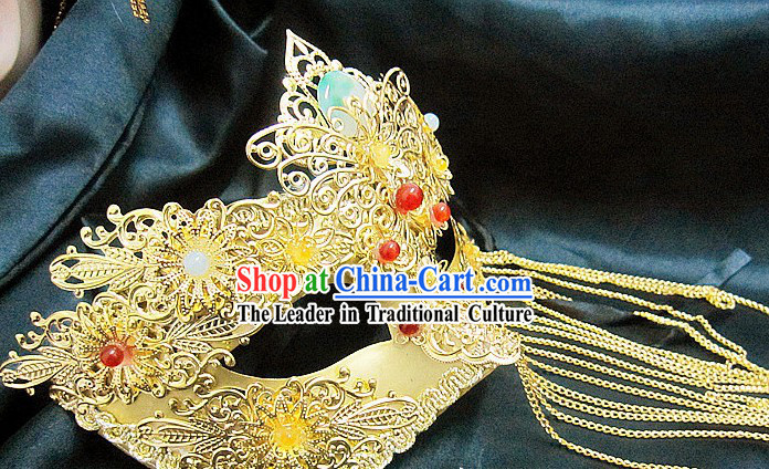 Handmade Chinese Stage Performance Classic Mysterious Mask