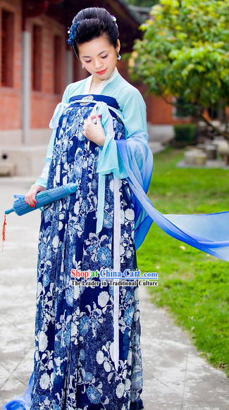 Chinese Classical Tang Dynasty Lady Costume Complete Set