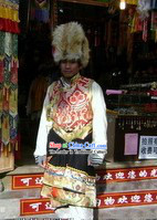 Traditional Chinese Classical Tibetan Male Clothes and Hat