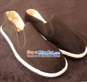 All Handmade Chinese Black Thick Cotton Sole Shoes