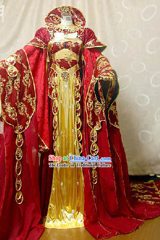 Ancient Chinese Imperial Palace Empress Cosplay Clothing Complete Set