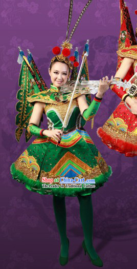 Stage Performance Musician Peking Opera Style Dance Costumes and Hair Accessories for Women