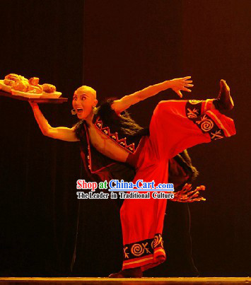Custom-made Chinese Ethnic Solo Dance Costumes for Men