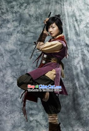 Hong Gil Dong Ancient Korean Swordswoman Hanbok Costumes for Women