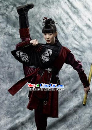 Hong Gil Dong Ancient Korean Swordwoman Hanbok Costumes for Women