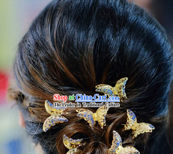 Traditional Chinese Six Butterfly Hairpins Set