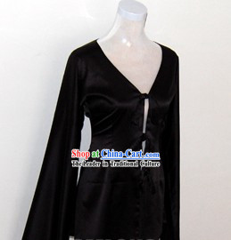 Black Water Sleeve Shuixiu Practice Costumes Complete Set for Women